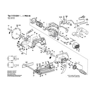 для ручной циркуляной пилы Bosch PKS 46 220 V 0603224103, деталировка 1