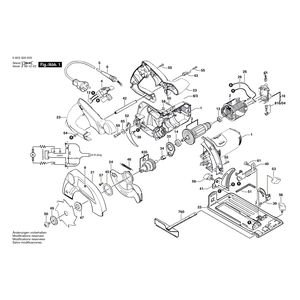 для ручной циркуляной пилы Bosch PKS 46 230 V 0603329003, деталировка 1