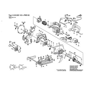 для ручной циркуляной пилы Bosch PKS 52 230 V 0603223160, деталировка 1