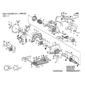 для ручной циркуляной пилы Bosch PKS 52 230 V 0603223302, деталировка 1