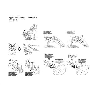 для ручной циркуляной пилы Bosch PKS 54 220 V 0603223003, деталировка 2