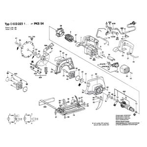 для ручной циркуляной пилы Bosch PKS 54 230 V 0603223103, деталировка 1