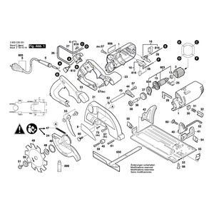 для ручной циркуляной пилы Bosch PKS 54 230 V 3603C30001, деталировка 1