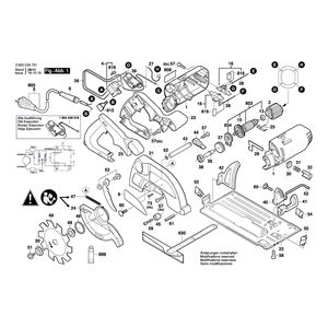 для ручной циркуляной пилы Bosch PKS 54 CE 230 V 3603C30701, деталировка 1