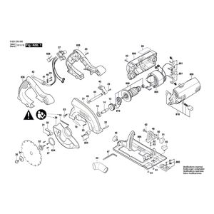 для ручной циркуляной пилы Bosch PKS 55 230 V 3603E00000, деталировка 1