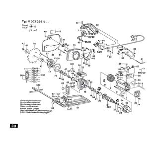 для ручной циркуляной пилы Bosch PKS 65 220 V 0603234403, деталировка 1