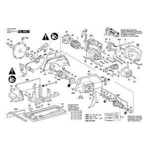 для ручной циркуляной пилы Bosch PKS 66 220 V 0603234503, деталировка 1