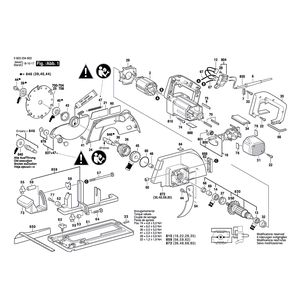 для ручной циркуляной пилы Bosch PKS 66 220 V 0603234603, деталировка 1