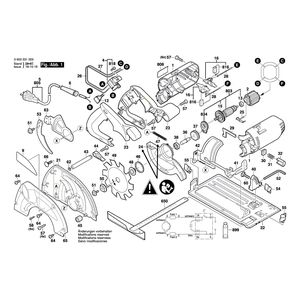 для ручной циркуляной пилы Bosch PKS 66 230 V 0603331003, деталировка 1