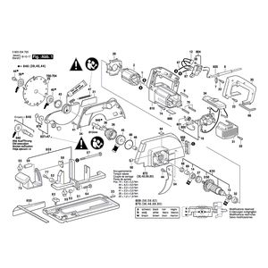 для ручной циркуляной пилы Bosch PKS 66 CE 220 V 0603234703, деталировка 1