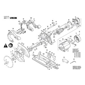 для ручной циркуляной пилы Bosch PKS 66AF 230 V 3603E02000, деталировка 1