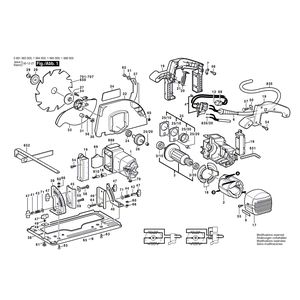 для ручной циркулярной пилы Bosch 220 V 0601563003, деталировка 1