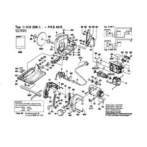 для ручной циркулярной пилы Bosch 220 V 0603236003, деталировка 1