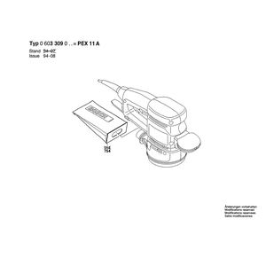 для эксцентриковой шлифмашины Bosch PEX 11 A 230 V 0603309003, деталировка 2