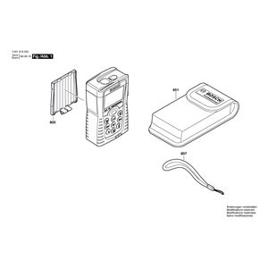 для лазерного дальномера Bosch DLE 40 3601K16300, деталировка 1