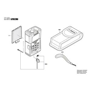 для лазерного дальномера Bosch DLE 70 3601K16600, деталировка 1