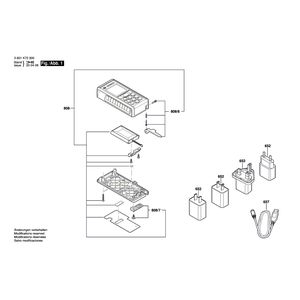 для лазерного дальномера Bosch GLM 80 3601K72300, деталировка 1