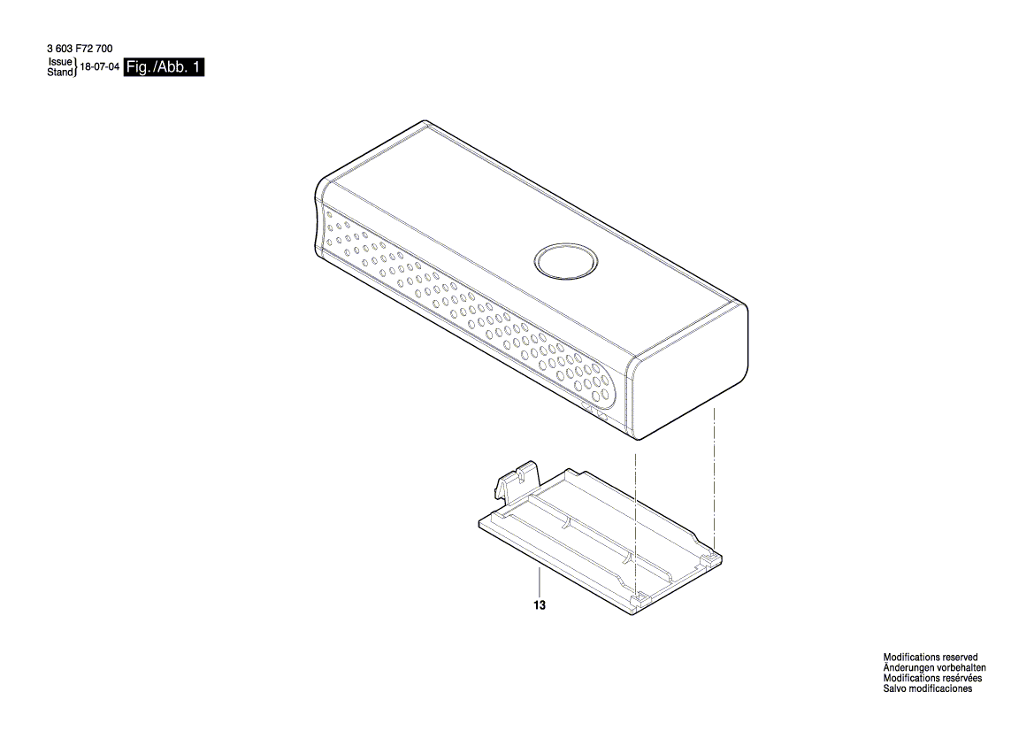 для лазерного дальномера Bosch ZAMO 3603F72700, деталировка 1