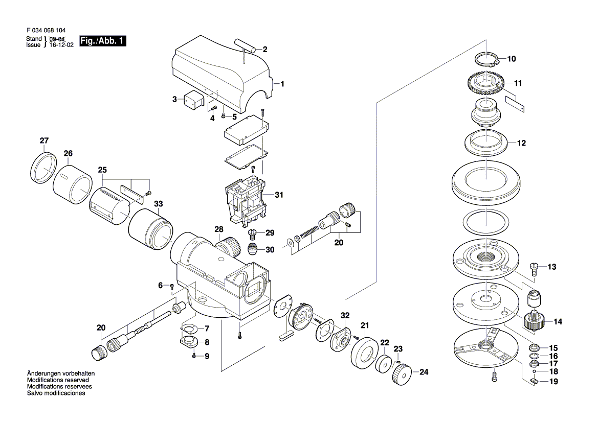 для лазерного нивелира Bosch PAL22D F034K687N4, деталировка 1