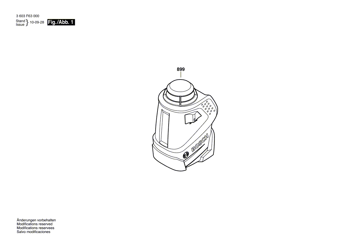 для лазерного нивелира Bosch PLL 360 3603F63000, деталировка 1