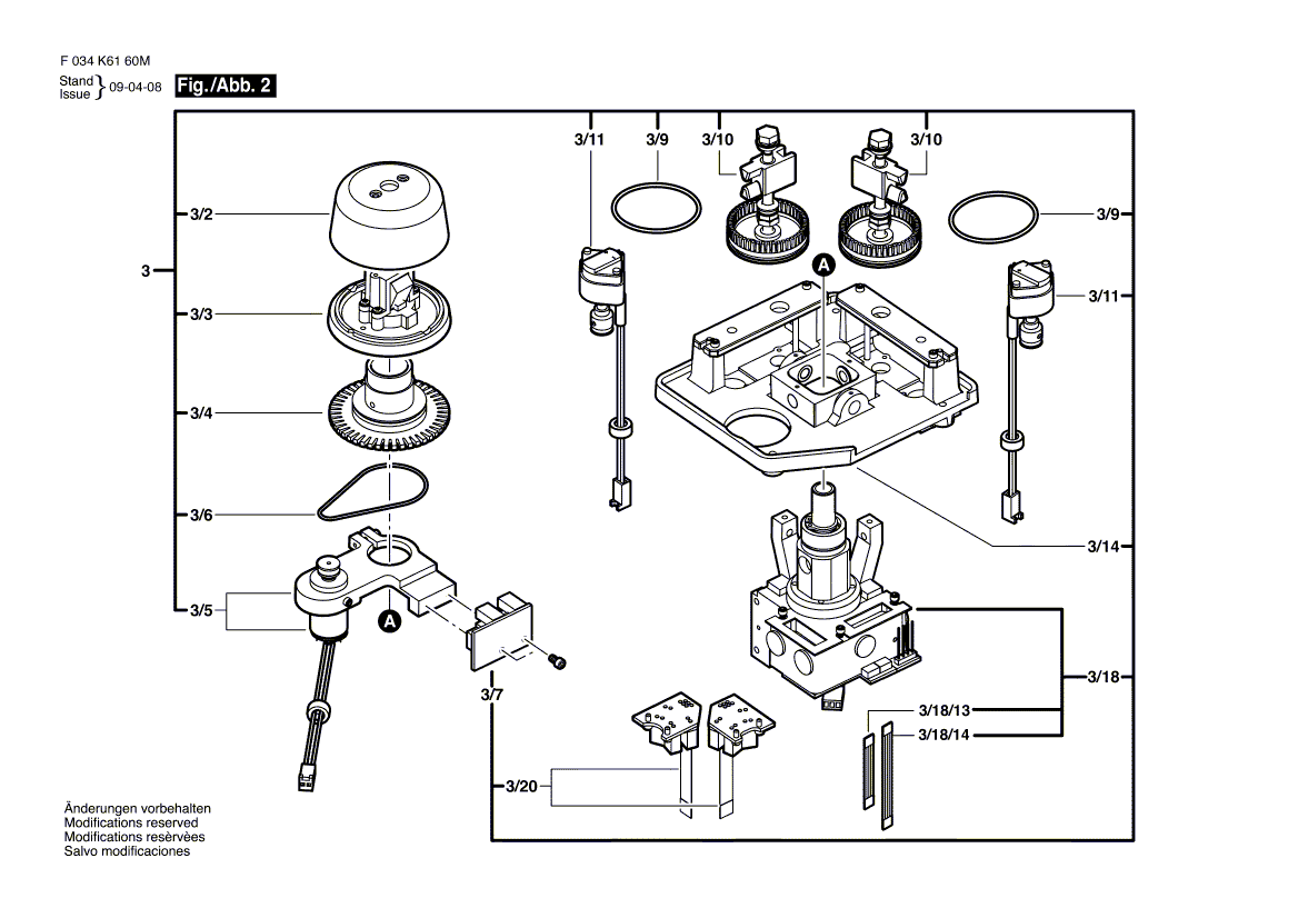 для лазерного нивелира Bosch PLP-200 Profile F034K6160Y, деталировка 2