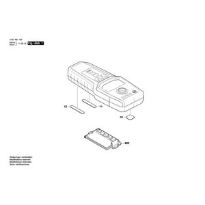 для металлодетектора Bosch GMS 100 230 V 3601K81100, деталировка 1