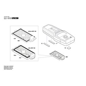 для металлодетектора Bosch GMS 120 3601K81000, деталировка 1