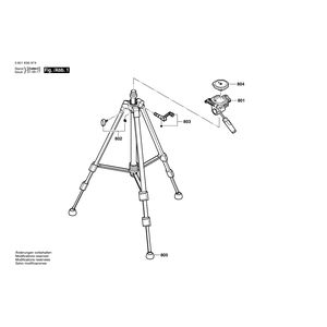 для штатива Bosch BS 150 3601K96974, деталировка 1