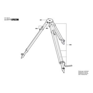 для штатива Bosch BS 170 3601K96973, деталировка 1