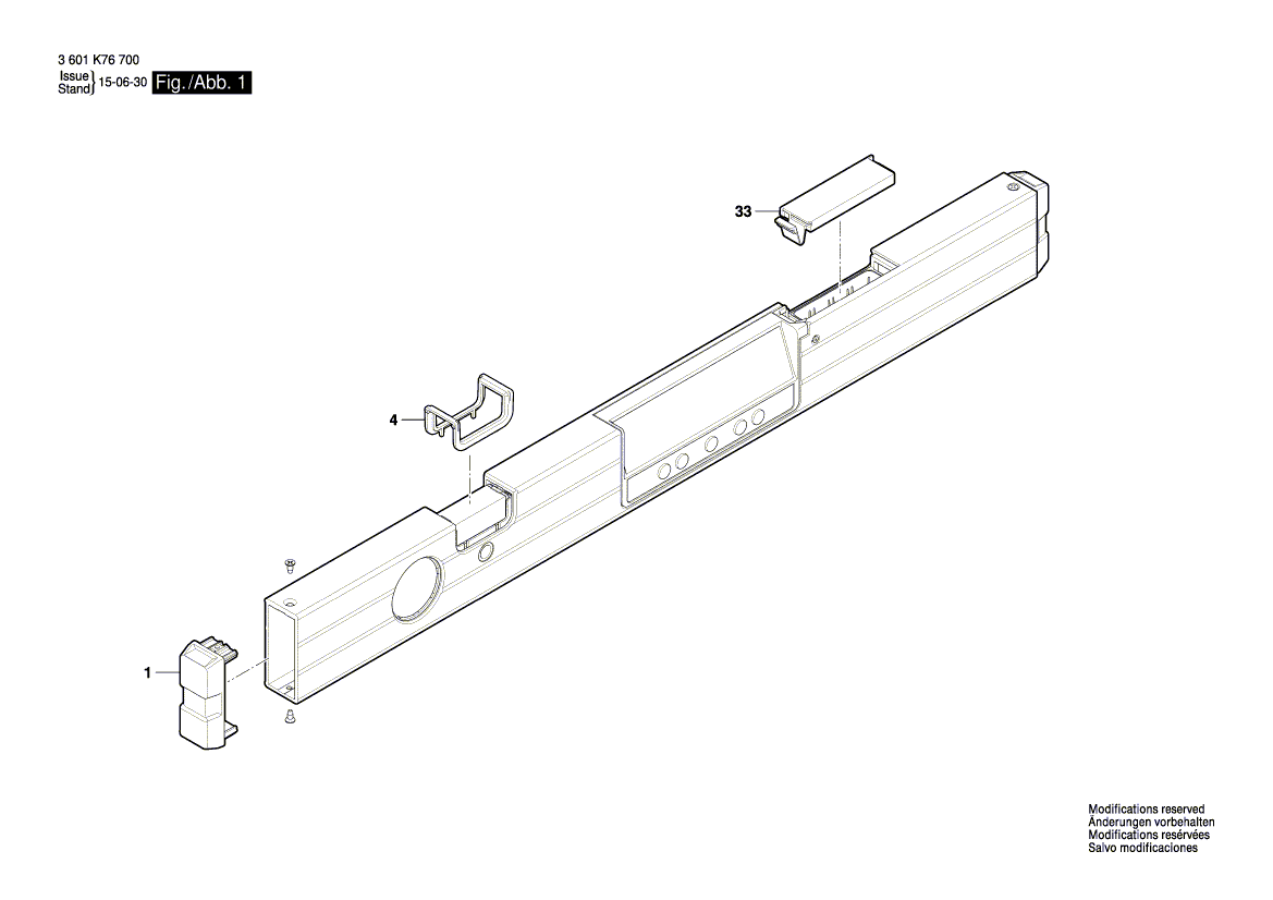 для измерительного прибора Bosch GIM 60 3601K76700, деталировка 1