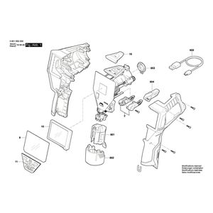 для пирометра Bosch GIS 1000 C 10.8 V 3601K83300, деталировка 1