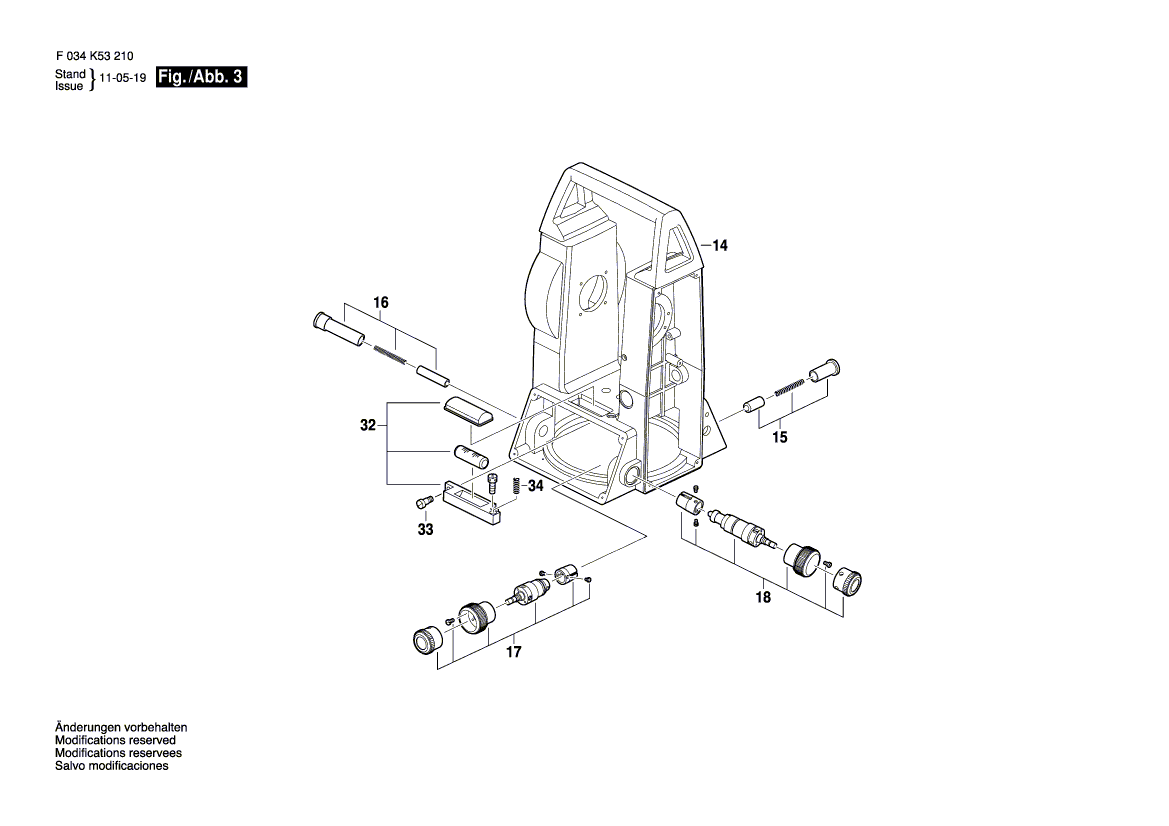 для тахеометра Bosch CST302R F034K532N0, деталировка 3