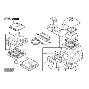 для строительного лазера Bosch ALGR F034K61EN0, деталировка 1