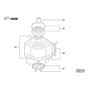 для строительного лазера Bosch BL 100 VHR 0601096063, деталировка 1