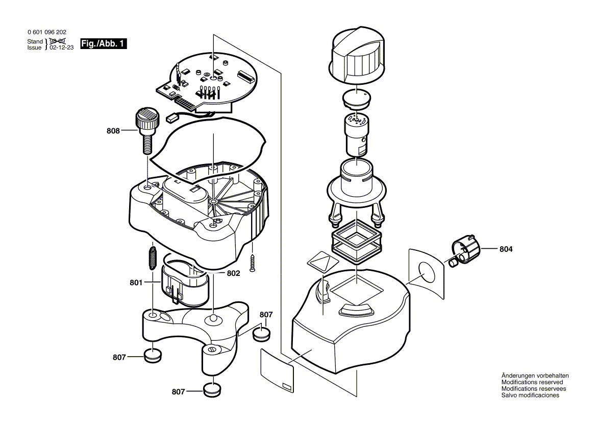 для строительного лазера Bosch BL 50 R 0601096203, деталировка 1