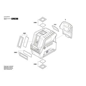 для строительного лазера Bosch GCL 2-15 G 3601K66J00, деталировка 1