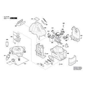 для строительного лазера Bosch GLL 5-50 X 3601K63F00, деталировка 1