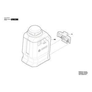 для строительного лазера Bosch GLL2-20 3601K63J00, деталировка 1