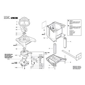 для строительного лазера Bosch GRL 300 HV 3601K61504, деталировка 1