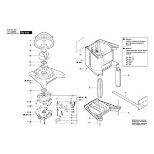 для строительного лазера Bosch GRL 300 HVG 3601K61700, деталировка 1