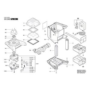 для строительного лазера Bosch GRL 400 H 3601K61800, деталировка 1