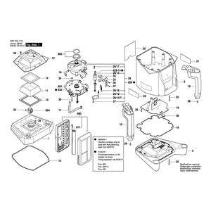 для строительного лазера Bosch GRL 500 H 3601K61A00, деталировка 1