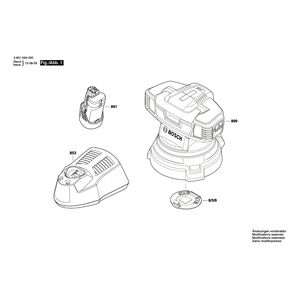 для строительного лазера Bosch GSL 2 3601K64000, деталировка 1