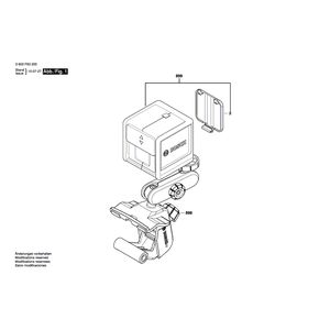 для строительного лазера Bosch Quigo 3603F63200, деталировка 1