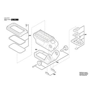 для аккумуляторного фонаря Bosch GLI 12V-330 Bare 12 V 3601DA0001, деталировка 1