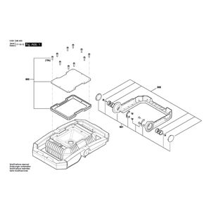 для аккумуляторного фонаря Bosch GLI 18V-1900 18V 3601D46400, деталировка 1