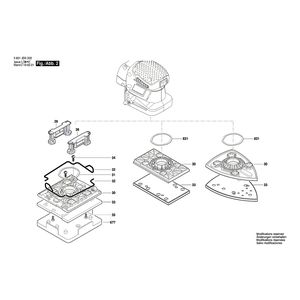 для вибрационной шлифовальной машины Bosch GSS 18-10 18 V 3601JD0202, деталировка 2