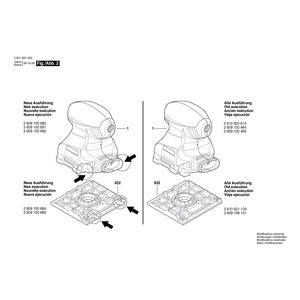 для вибрационной шлифовальной машины Bosch GSS 140 A 230 V 3601B97003, деталировка 2