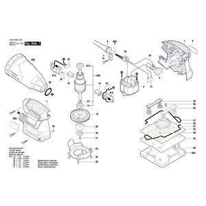 для вибрационной шлифовальной машины Bosch GSS 140-1 A 230 V 3601BA2100, деталировка 1