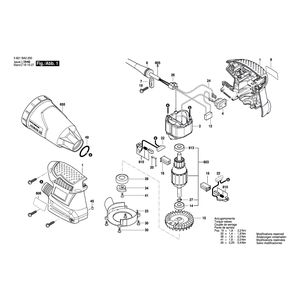 для вибрационной шлифовальной машины Bosch GSS 160-1 A 230 V 3601BA2200, деталировка 1